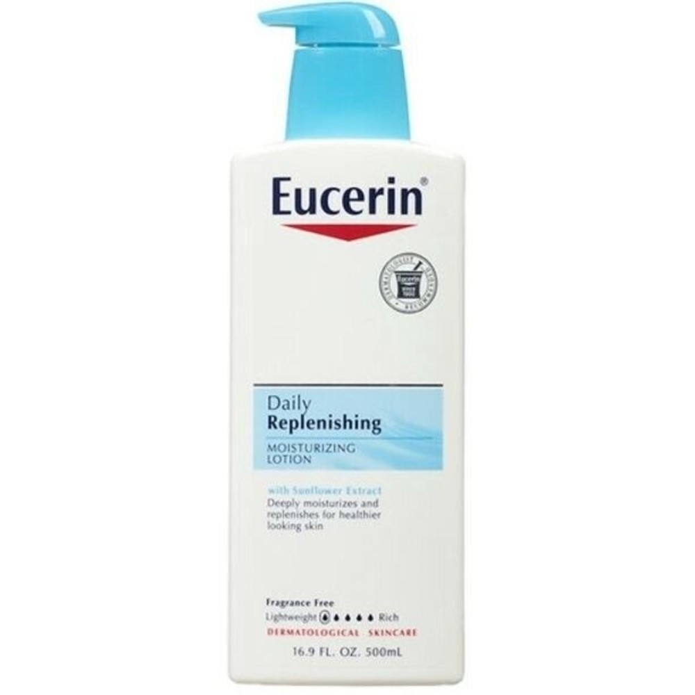 Eucerin Daily Replenishing Moisturizing Lotion Fragrance Free 16.9 oz (2 Pack) - Picture 3 of 3